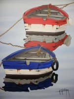 Reflets - H. 73 L.60 cm - Huile sur toile