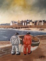 Conversation - H.55 x L.46 cm - Huile sur toile