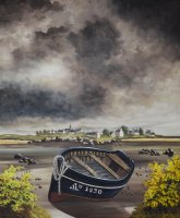 Marée basse - H. 73 L.60 cm - Huile sur toile