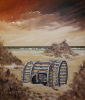 Le casier - H.65 x L.54 cm - Huile sur toile