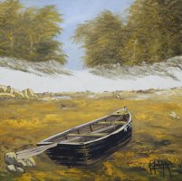 Au calme - H.50 x L.50 cm - Huile sur toile