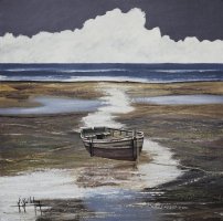 Seul - H.50 x L.50 cm - Huile sur toile