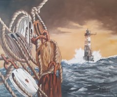 Ar men - Les poulies - H.60 x L.73 cm - Huile