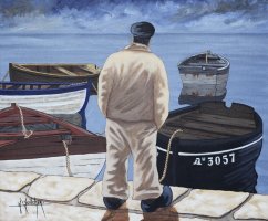 Solitude - H.55 x L.46 cm - Huile sur toile