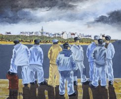 Ciel orageux - H.55 x L.46 cm - Huile sur toile