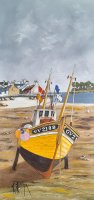 Le port - H.60 x L.30 cm - Huile sur toile